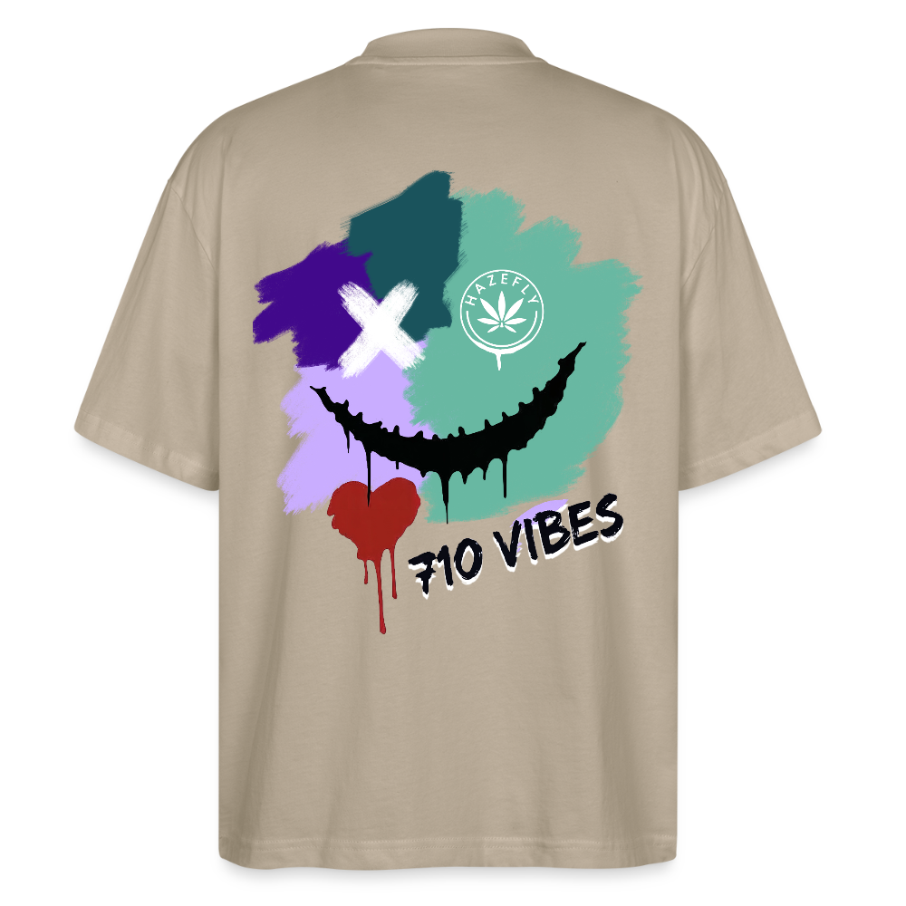 710 VIBES Oversized Unisex Bio T-Shirt - Steingrau