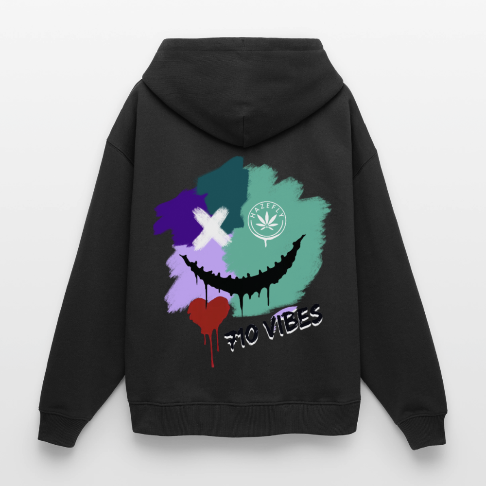 710 VIBES Oversized Unisex Bio-Hoodie - Schwarz