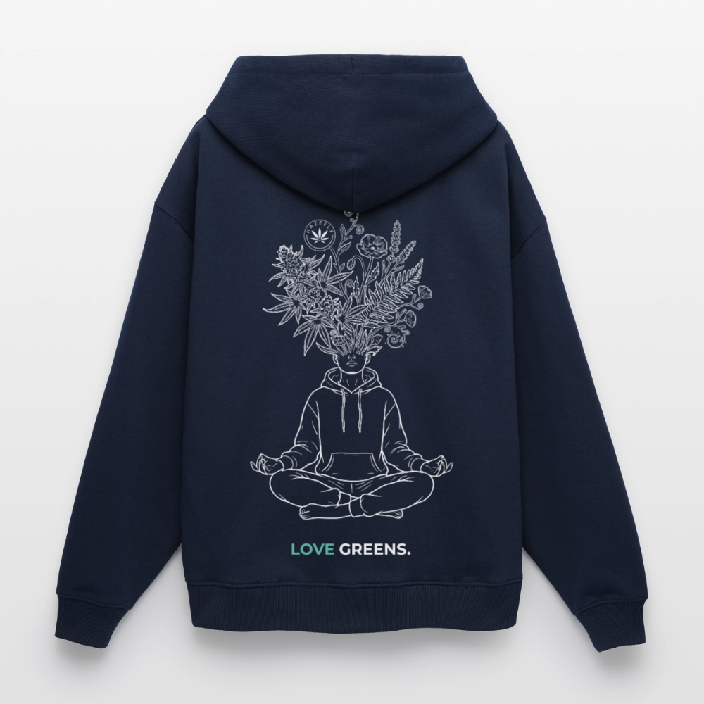 LOVE GREENS Oversized Unisex Bio-Hoodie - Navy