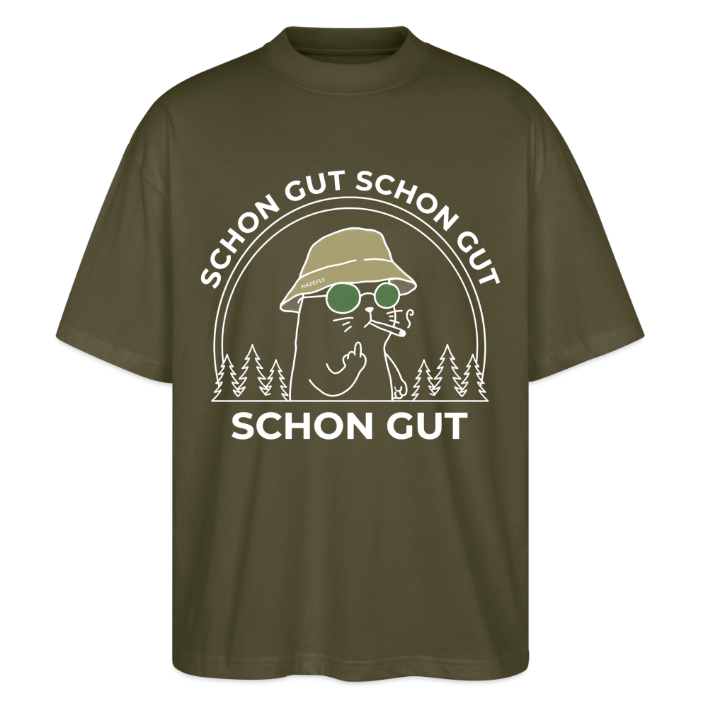 SCHON GUT Unisex Oversized Bio-T-Shirt - Khaki