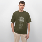 NOT HIGH ENOUGH Oversized Unisex Bio T-Shirt - Khaki