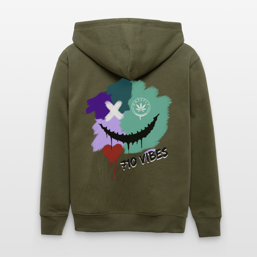 710 VIBES Unisex Bio-Kapuzenjacke - Khaki