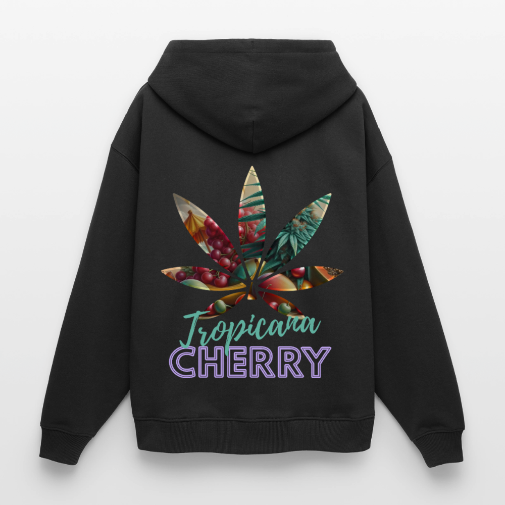 TROPICANA CHERRY Oversized Unisex Bio-Hoodie - Schwarz