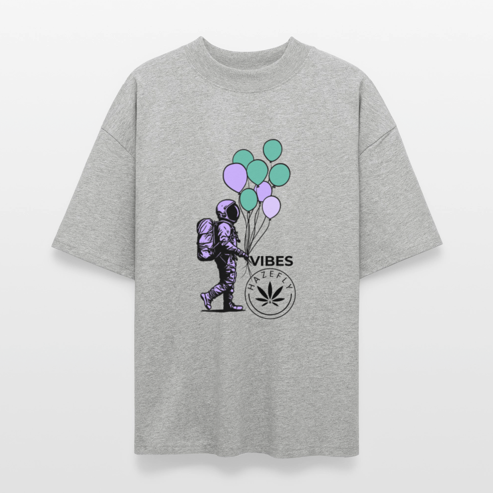 GALACTIC JOURNEY Oversized Unisex Bio T-Shirt - Grau meliert