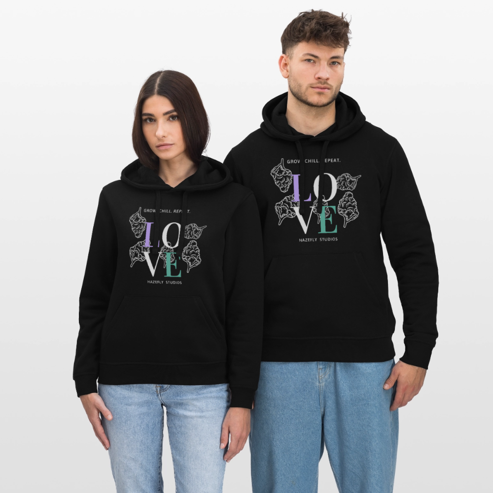 GROW. CHILL. REPEAT. Unisex Bio-Hoodie - Schwarz
