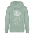 NOT HIGH ENOUGH Unisex Bio-Kapuzenjacke - Helles Graugrün