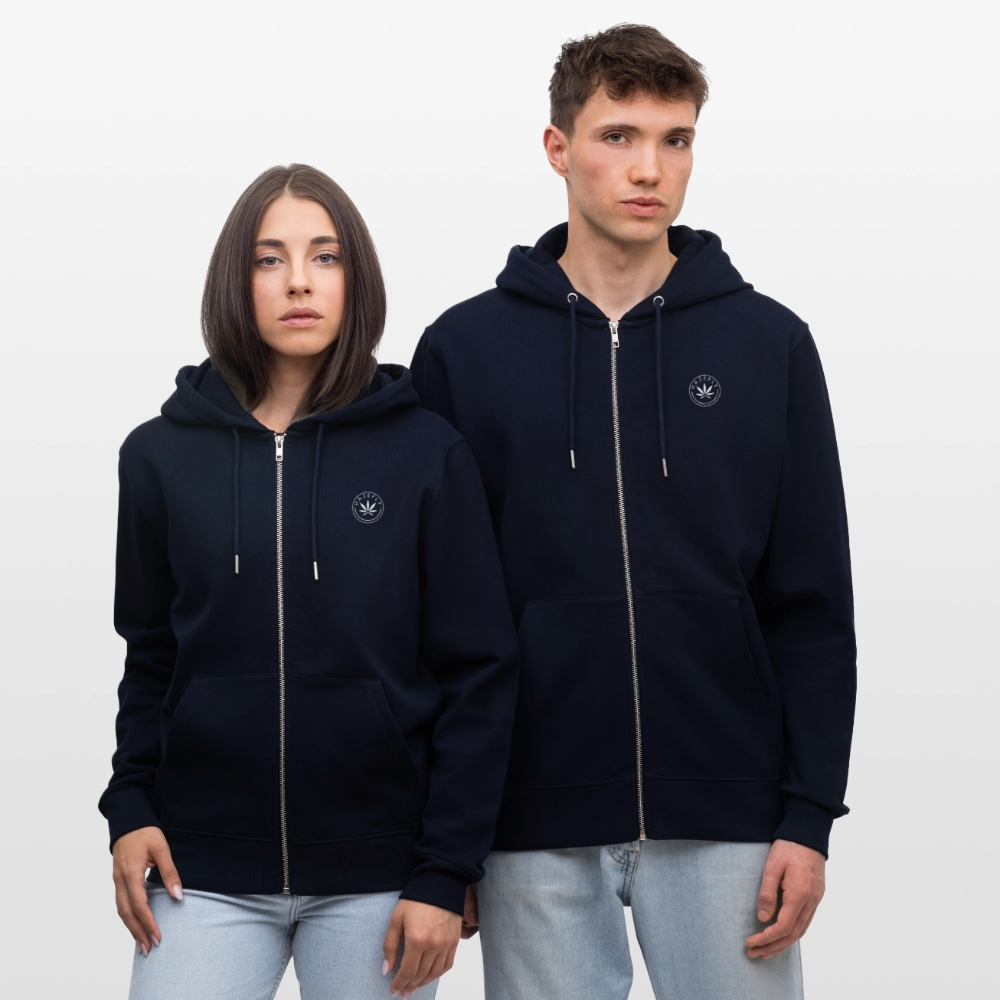 GROW. CHILL. REPEAT. Unisex Bio-Kapuzenjacke - Navy