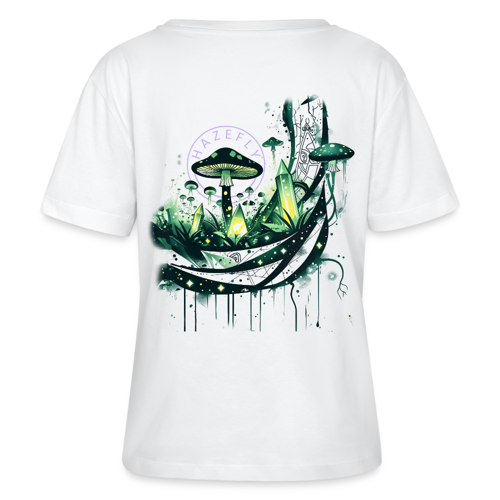 GLOW GARDEN Relaxed Frauen Bio-T-Shirt - Weiß