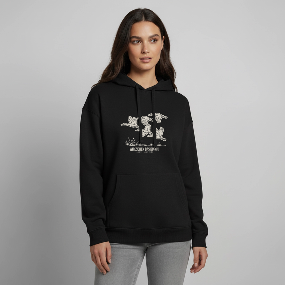 ZUGVOGEL Oversized Unisex Bio-Hoodie - Schwarz
