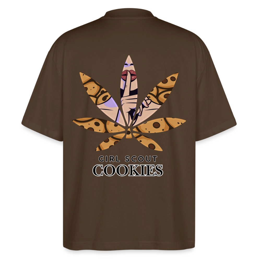GIRL SCOUT COOKIES Oversized Unisex Bio T-Shirt - Dunkelbraun
