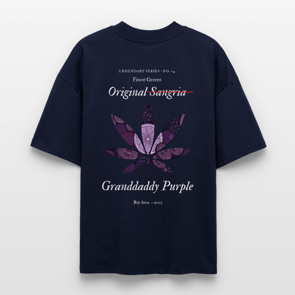 TRUE GRAPE Oversized Unisex Bio T-Shirt - Navy