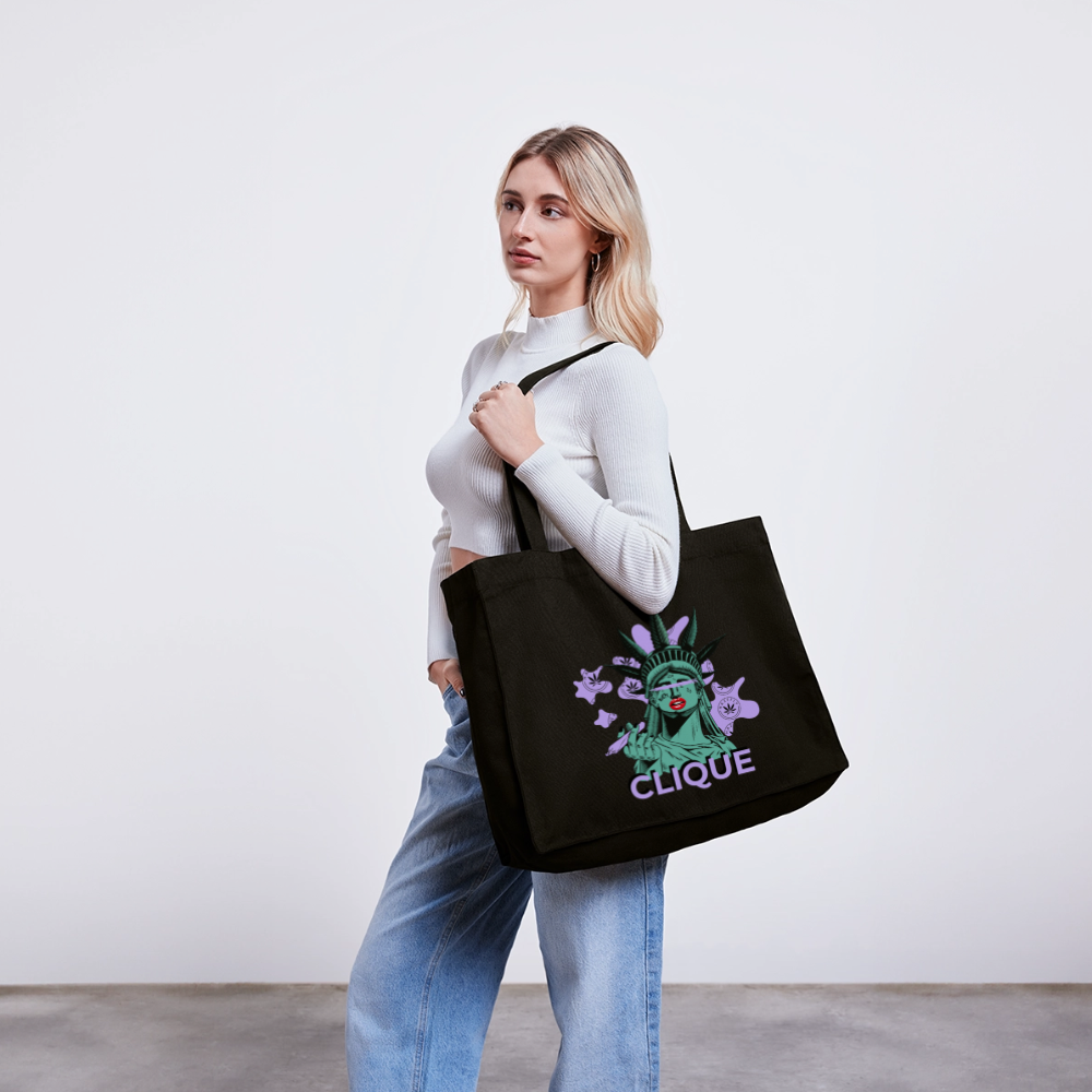 420 CLIQUE recycelter Shopping Bag - Schwarz