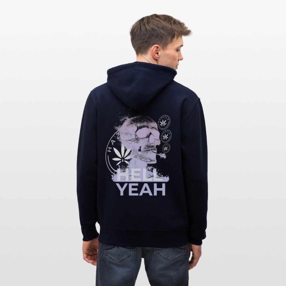 HELL YEAH Unisex Bio-Kapuzenjacke - Navy