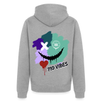 710 VIBES Unisex Premium Kapuzenjacke - Grau meliert