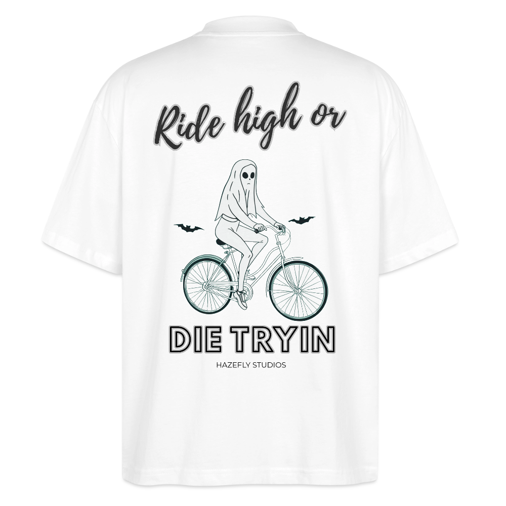 RIDE HIGH Oversized Unisex Bio T-Shirt - Weiß