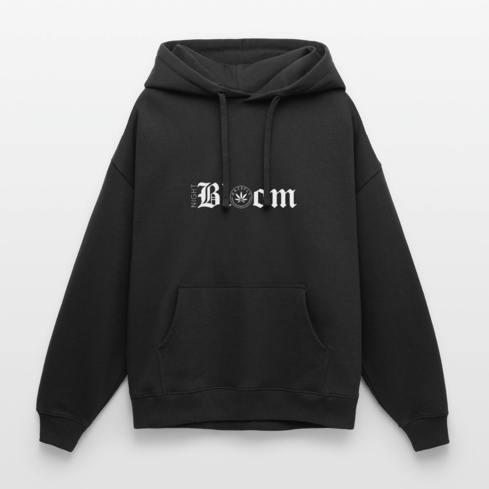 NIGHT BLOOM Oversized Unisex Bio-Hoodie - Schwarz