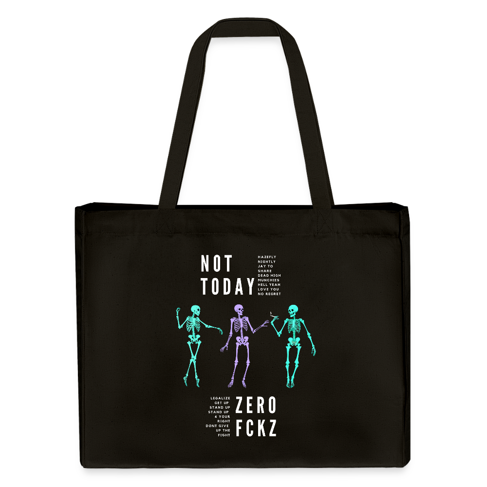 NOT TODAY recycelter Shopping Bag - Schwarz