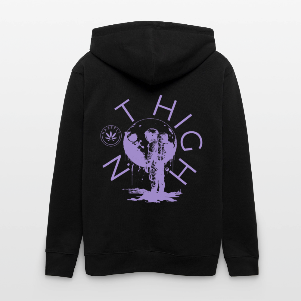 NOT HIGH Unisex Bio-Kapuzenjacke - Schwarz