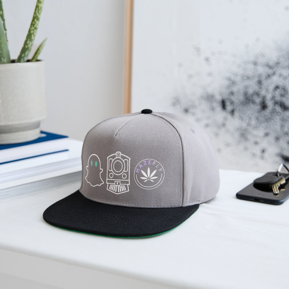 GHOST TRAIN Snapback Cap - Graphit/Schwarz