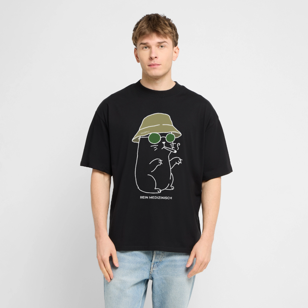 REIN MEDIZINISCH Unisex Oversized Bio-T-Shirt - Schwarz