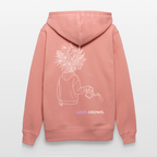 LOVE GROWS II Unisex Bio-Hoodie - Altrosa