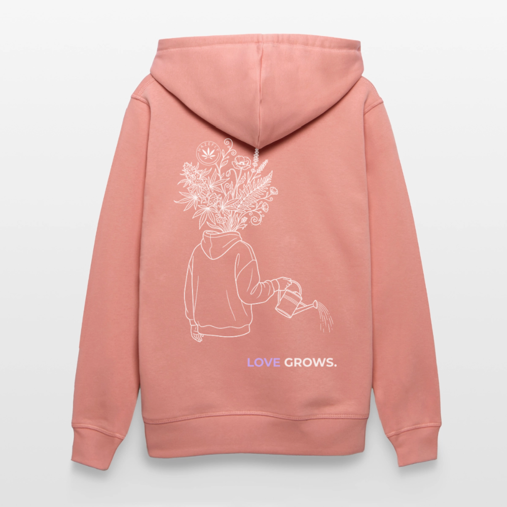 LOVE GROWS II Unisex Bio-Hoodie - Altrosa