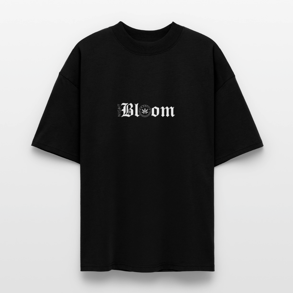 NIGHT BLOOM Oversized Unisex Bio T-Shirt - Schwarz