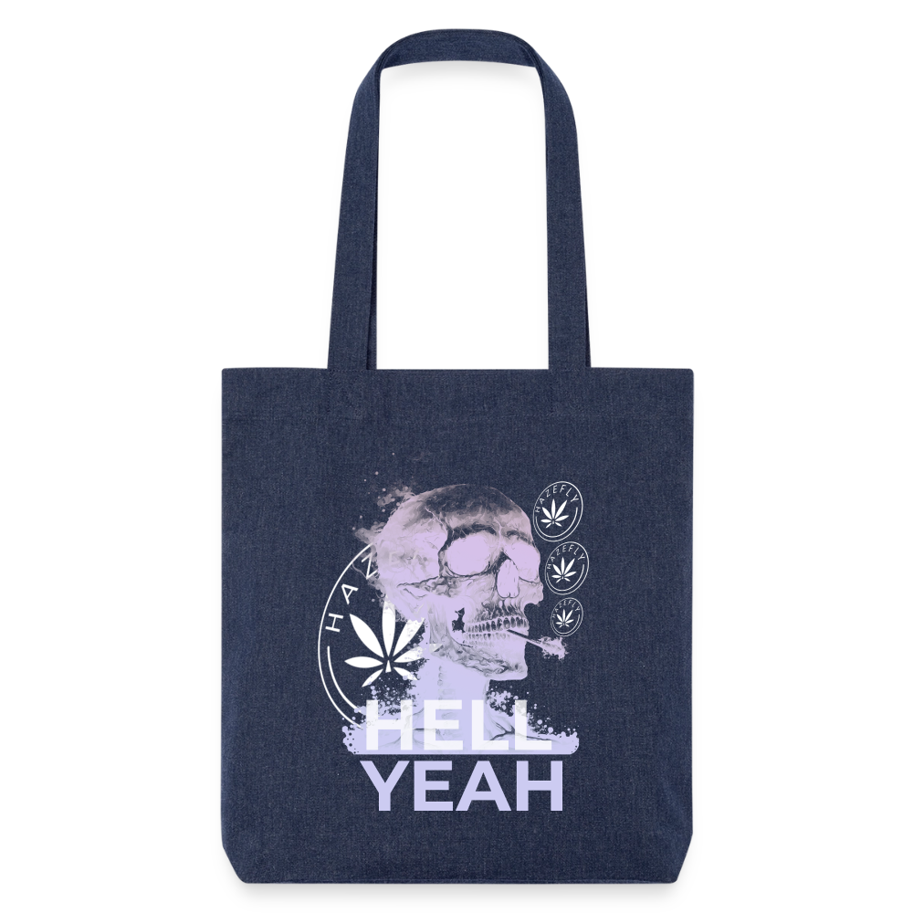 HELL YEAH recycelter Heavyweight Stoffbeutel - melange Blue