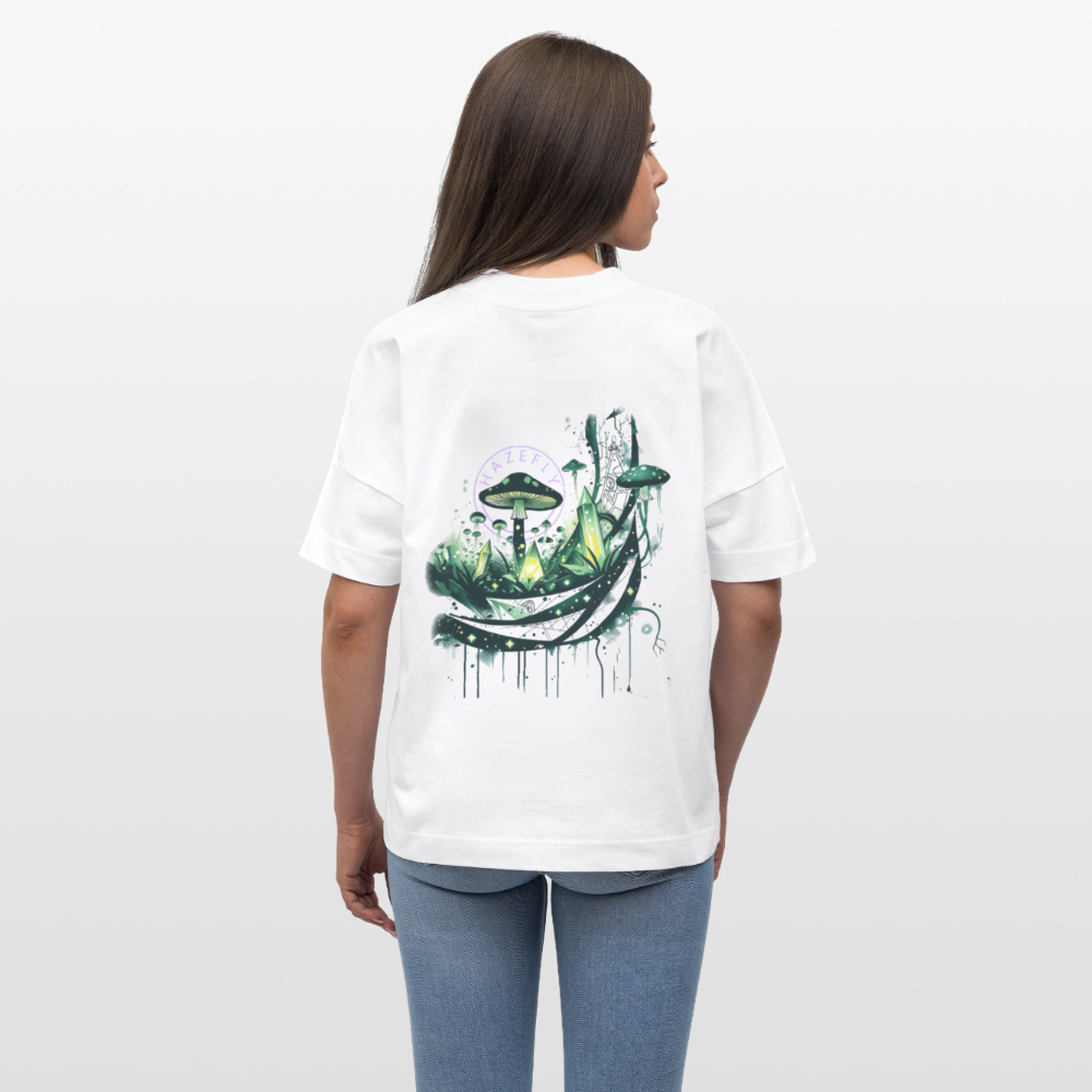 GLOW GARDEN Oversized Unisex Bio T-Shirt - Weiß