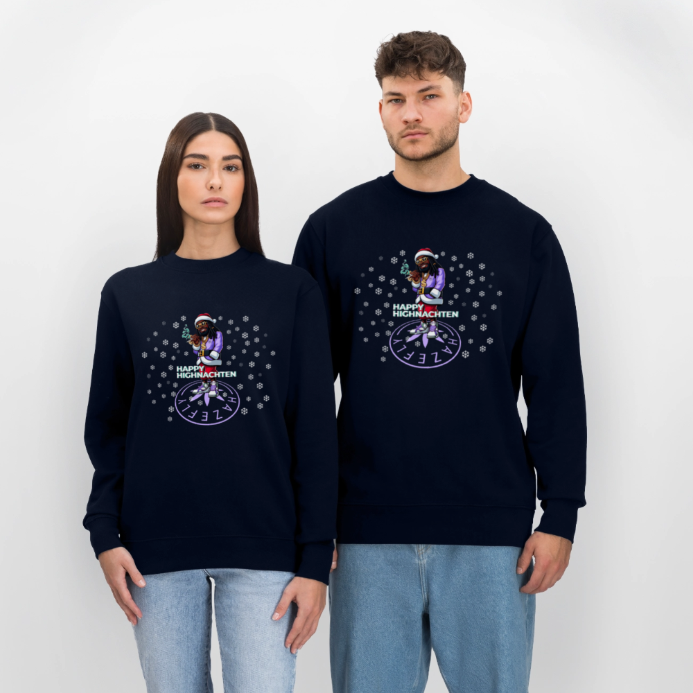 HI SANTA Unisex Bio-Sweatshirt - Navy