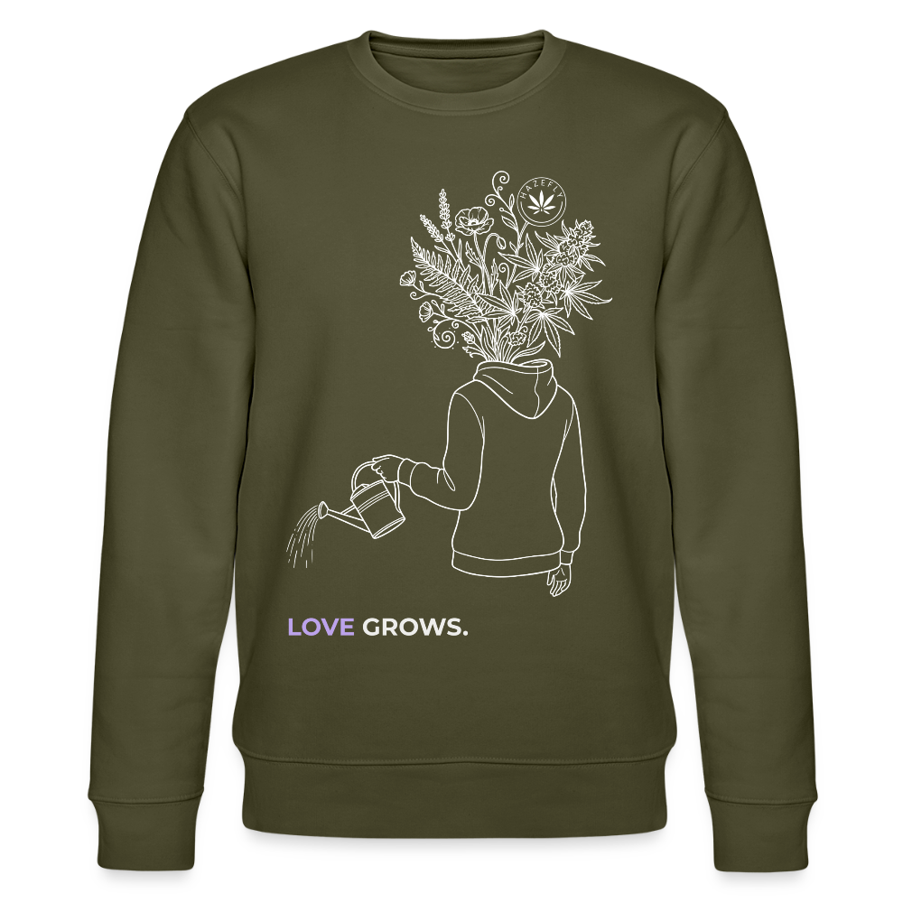 LOVE GROWS I Unisex Bio-Sweatshirt - Khaki