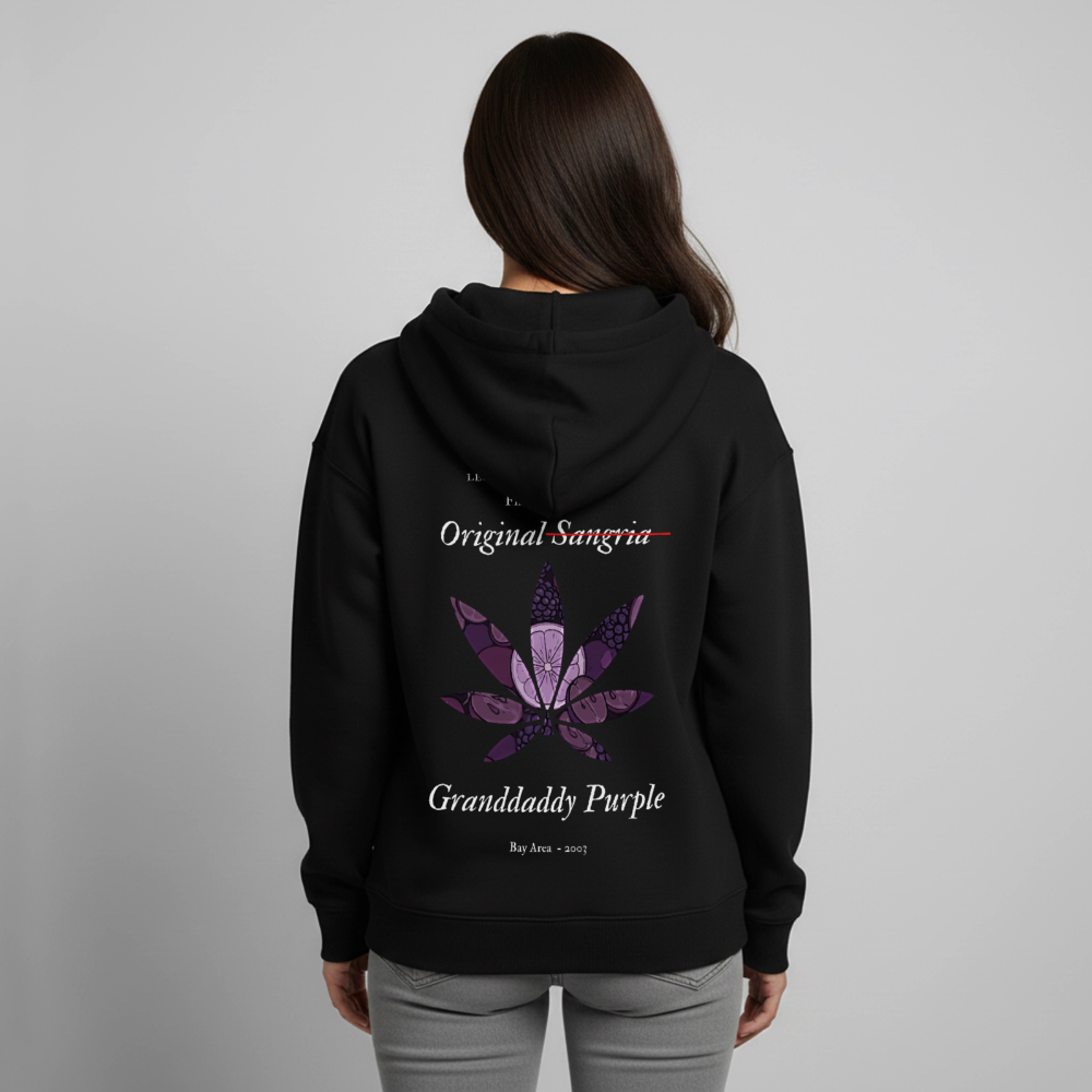 TRUE GRAPE Oversized Unisex Bio-Hoodie - Schwarz