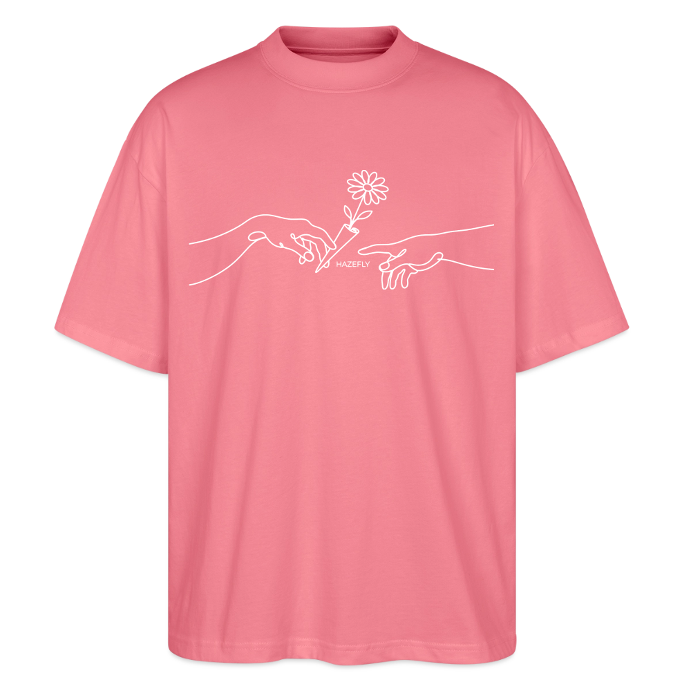PASS IT Oversized Unisex Bio T-Shirt - Pink 