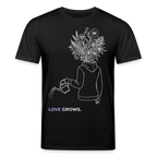 LOVE GROWS I Unisex Bio-T-Shirt - Schwarz