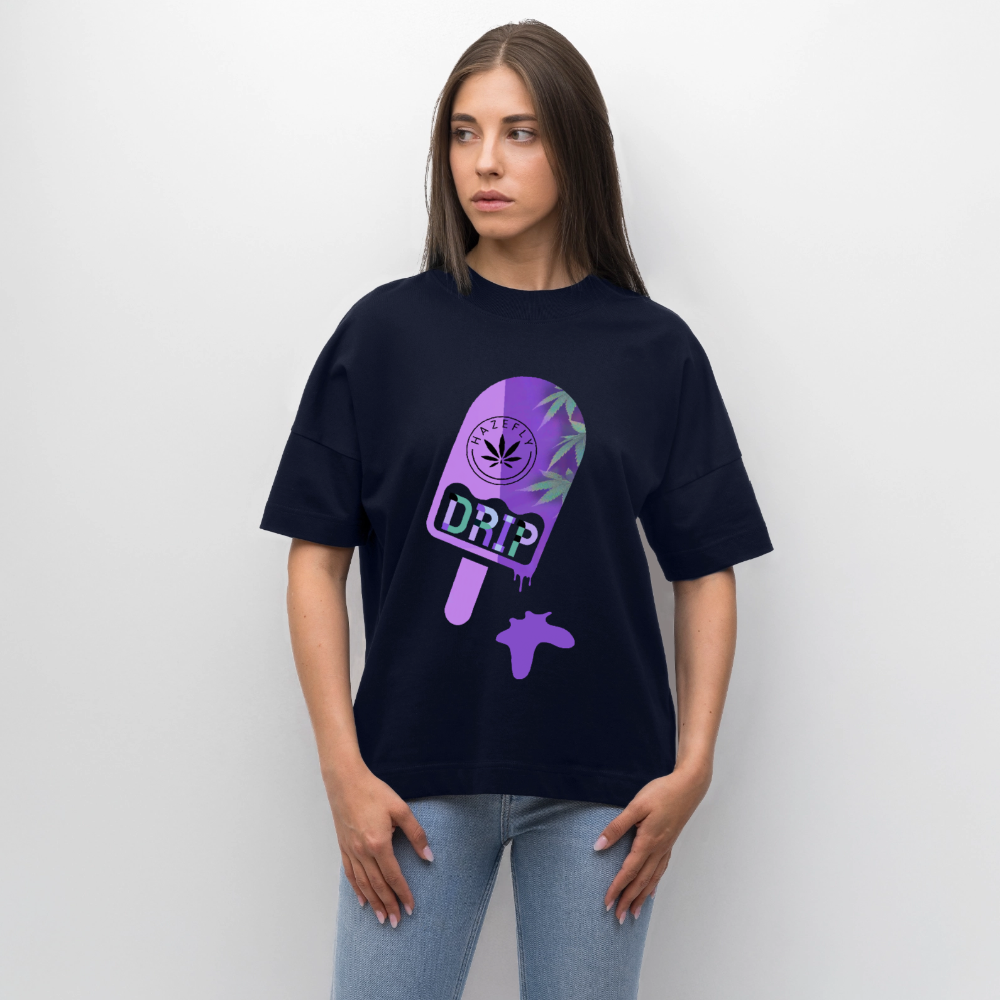ICE CREAM Oversized Unisex Bio T-Shirt - Navy