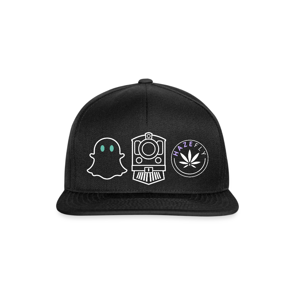 GHOST TRAIN Snapback Cap - Schwarz/Schwarz