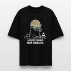 NUR GEBAUT Unisex Oversized Bio-T-Shirt - Schwarz