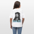 MADAM HAZE Oversized Unisex Bio T-Shirt - Weiß