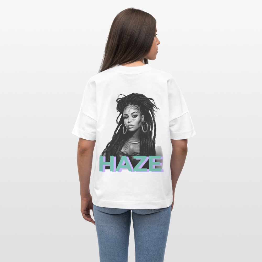 MADAM HAZE Oversized Unisex Bio T-Shirt - Weiß