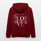 GROW. CHILL. REPEAT. Unisex Bio-Kapuzenjacke - Burgunderrot
