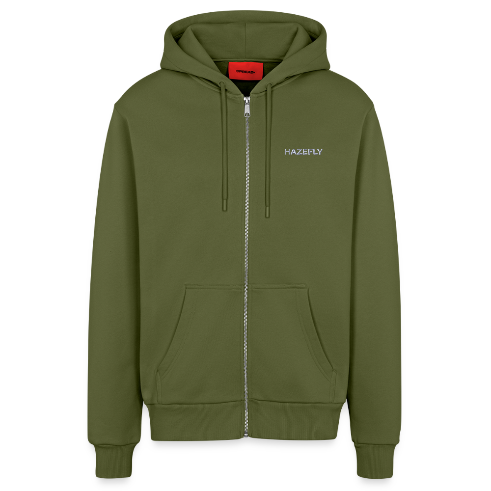 HF SIGNATURE Organic Relaxed Kaputzenjacke - MOSS GREEN