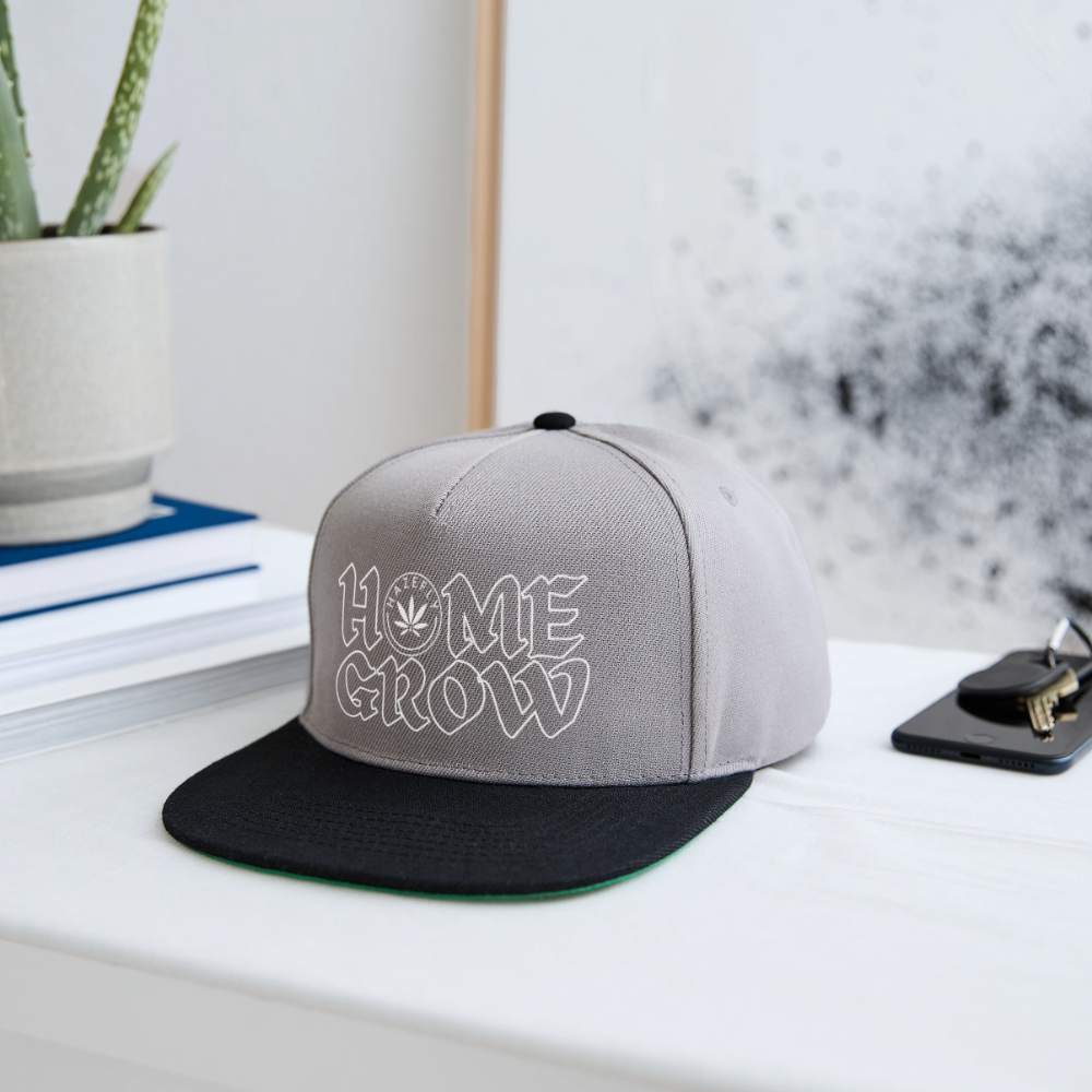 HOME GROW Snapback Cap - Graphit/Schwarz
