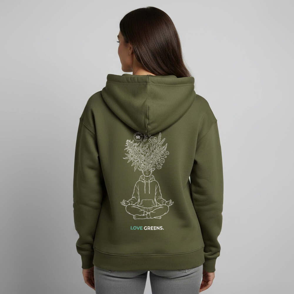LOVE GREENS Oversized Unisex Bio-Hoodie - Khaki