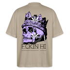 420 SKULL Oversized Unisex Bio T-Shirt - Steingrau
