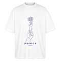 BLOOM POWER Oversized Unisex Bio T-Shirt - Weiß