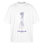 BLOOM POWER Oversized Unisex Bio T-Shirt - Weiß