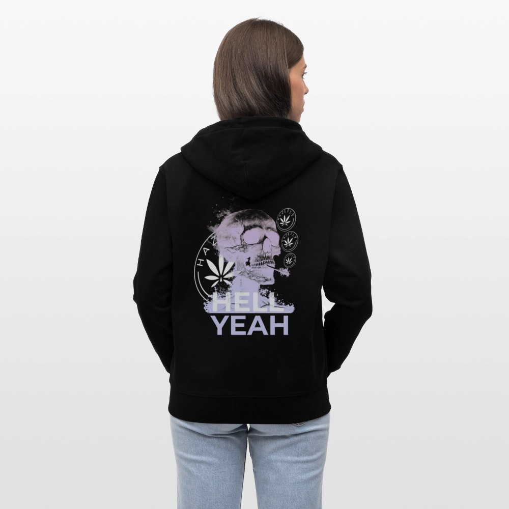 HELL YEAH Unisex Bio-Kapuzenjacke - Schwarz