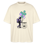 GALACTIC JOURNEY Oversized Unisex Bio T-Shirt - Weißgrau