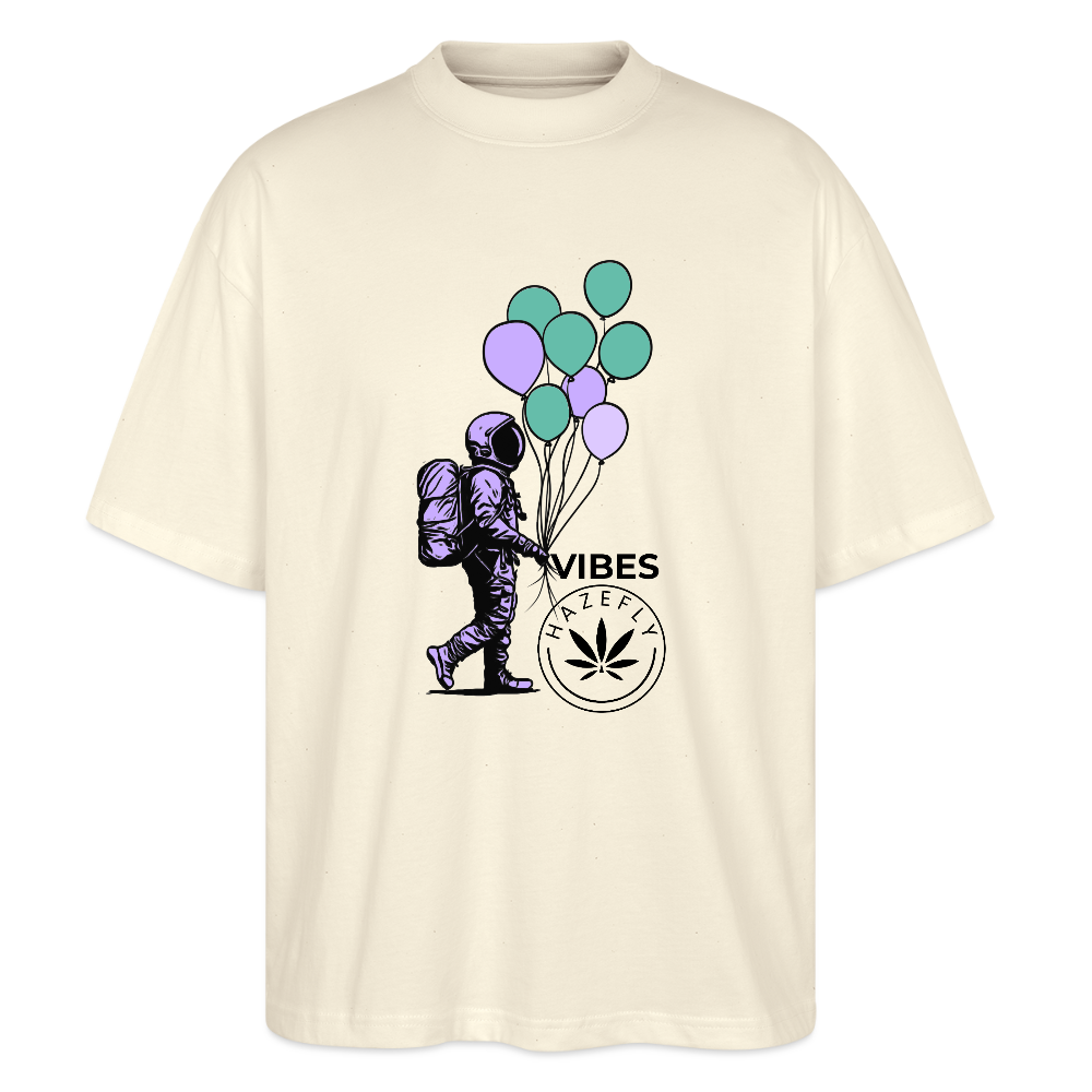 GALACTIC JOURNEY Oversized Unisex Bio T-Shirt - Weißgrau