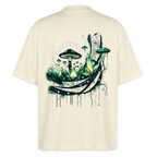 GLOW GARDEN Oversized Unisex Bio T-Shirt - Weißgrau